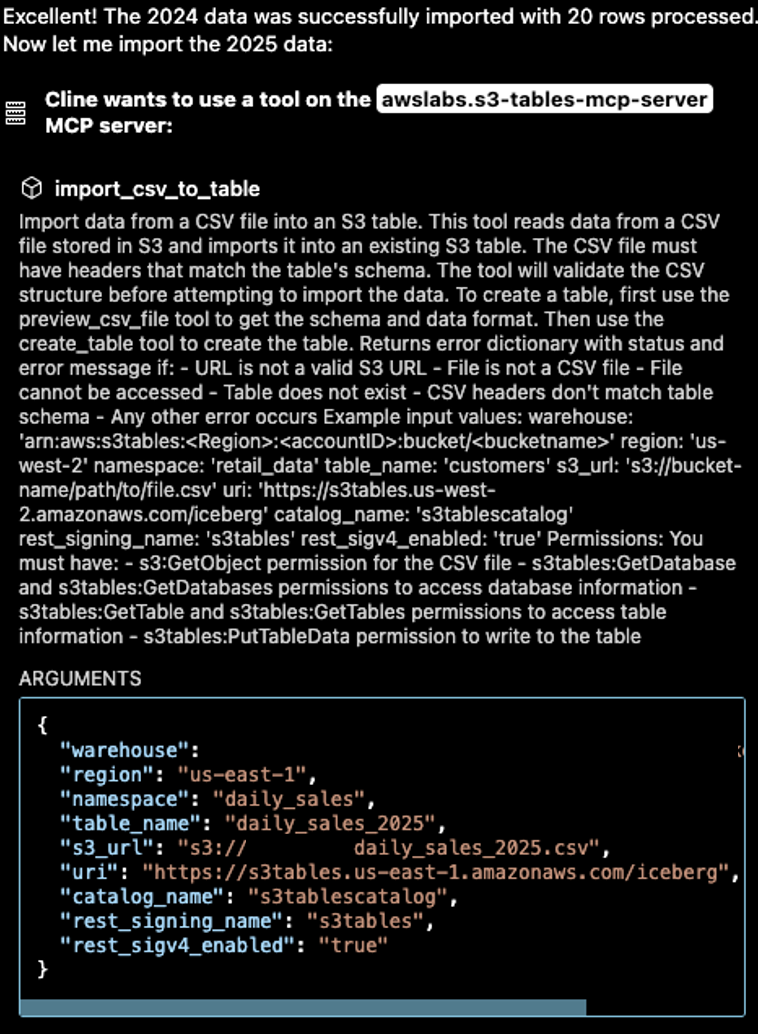AI to import 2025 data